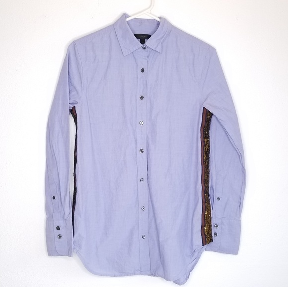 J. Crew Sequin Button Down Shirt - Picture 2 of 8